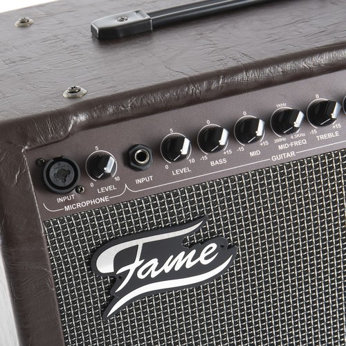 AE-30 Akustikgitarren Verstärker 30W 2-Kanäle Reverb Effektprozessor Mikrofon - Bild 2 von 7
