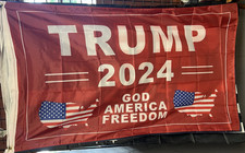 Trump 2024 God America Freedom 3 X 5 Flag