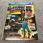 Vintage 1974 Captain America and the Falcon Book & Record Set Marvel Comic VG