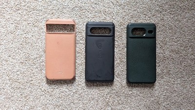 Three Pixel 8 cases -Bellroy, Spigen, Speck