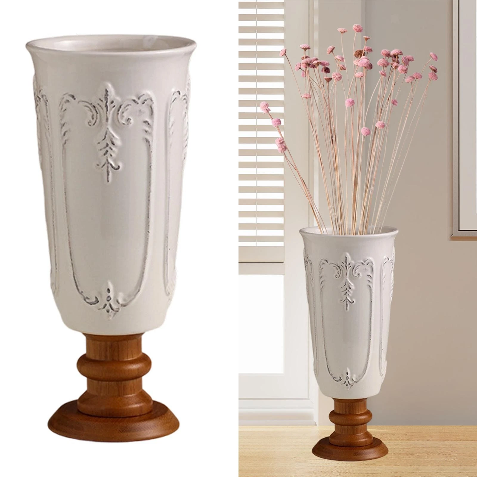Flower Vase Flower Holder Table Centerpiece Craft Elegant Artwork Ceramic Vase