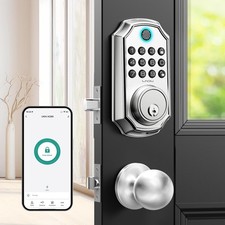 Keyless Entry Door Lock, Smart Deadbolt Lock with Handleset D180 D280 Fing...