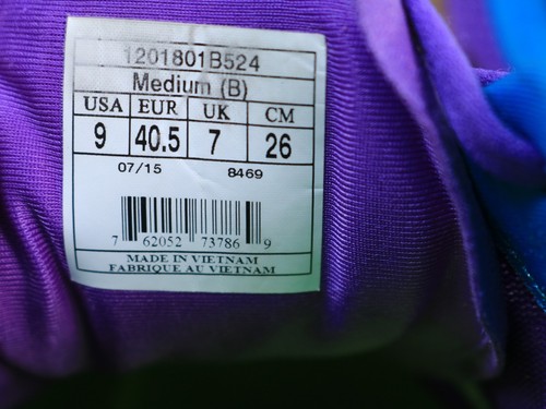 Brooks Pure Flow niedrige Laufschuhe Mesh lila neongrün 1201801b524 Damen 9 - Bild 24 von 24