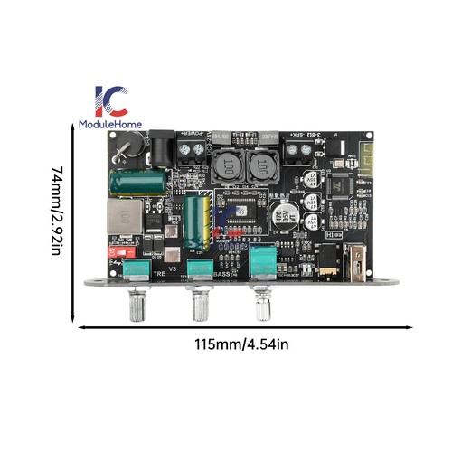 1/2 Stück ZK-1001U 100W Bluetooth 5.3 Verstärker Platine Stereo Verstärker Höhen Bässe - Bild 24 von 48