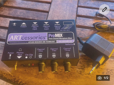ARTcessories ProMIX Mikrofonmischer 3-Kanal, 3x XLR Mic In, XLR In/Out
