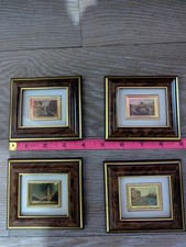 Souvenir Framed Gold Shiny Pictures of Venezia x4 Italy Mix Miniatures - Used