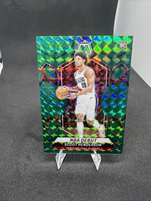 SCOOT HENDERSON - 2023-24 Panini Mosaic Green Mosaic NBA Debut RC #255 C9