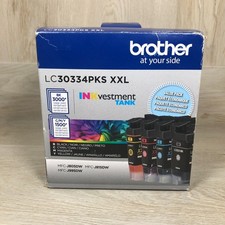Genuine BROTHER LC30334PKS XXL Ink Cartridges Blk/Cyn/Mag/Yllw EXP 08-2025