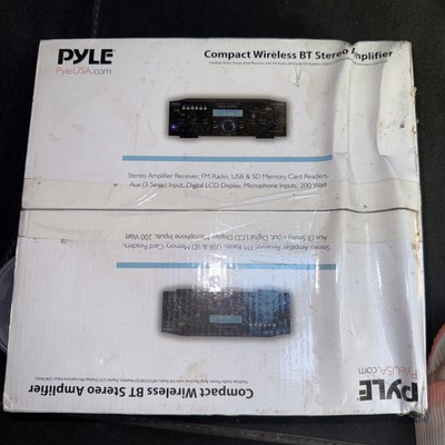 Pyle Portable Bluetooth Stereo Receiver, 200W, 2Ch, FM/AUX/USB/SD Memory PDA6BU