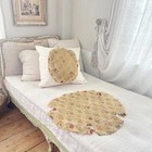 2 pieces c1900 Tapestry Chair French Floral Wabi Sabi Earth Tones silk Home Sha