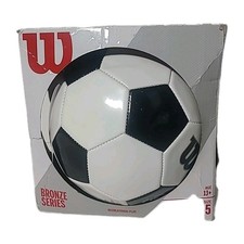 WILSON Traditional Soccer Balls Black  White Size 5 Bronze Series