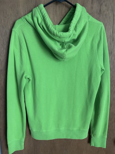 Hollister Pullover Hoodie Bright Green with Pink Logo & White Letters Size Large - Picture 2 of 2