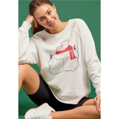 NWT Wildfox x Coca-Cola Polar Bear Friends Vanilla Sweatshirt XL Pullover Lounge