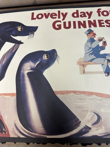 Precioso póster de 20" x 30" del Museo Guinness de Dublín sellos cuidadores de zoológico - Imagen 3 de 9