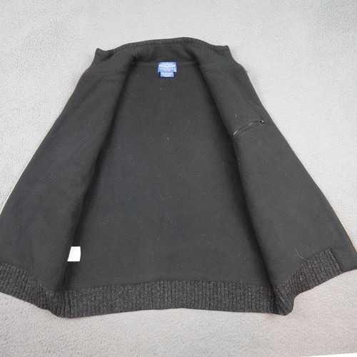 Pendleton Vest Mens Large Gray Shetland Wool Full Zip Sleeveless Outdoors Warm - Picture 3 of 9