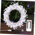 Fairy Lights Plug in, 50 Feet 500LED Silver Wire Firecracker 50FT Cool White