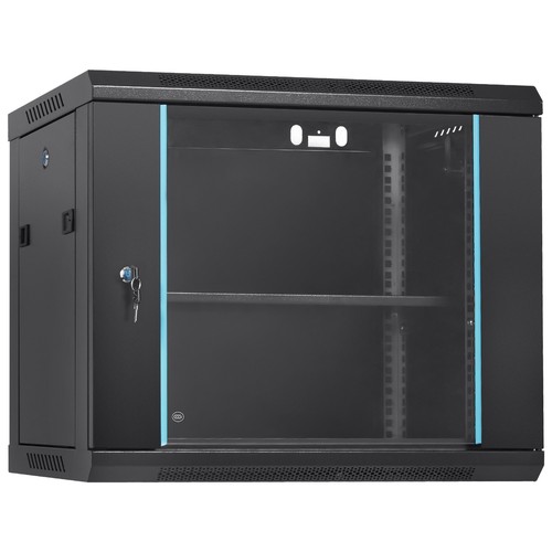 Boîtier d'armoire rack serveur réseau mural 9U 15,5" serrure de porte profonde - Photo 12/12