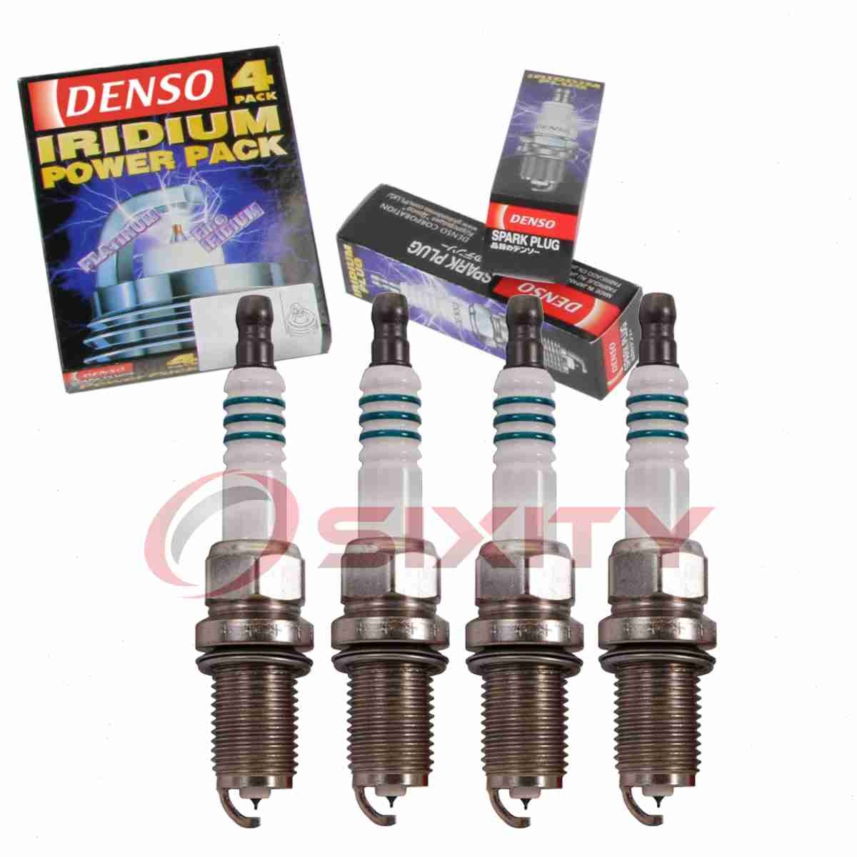 4 pc DENSO 5352 Iridium Power Spark Plugs for IK20G 5266 Ignition Wire kl