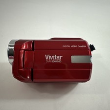 Vivitar DVR 508NHD Digital Video Camera 720p HD 8.1MP RED Tested And Working