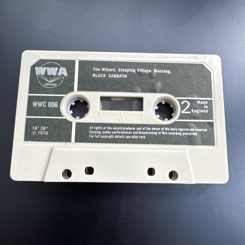 Vintage Black Sabbath Album Cassette Tape WWC 006 WWA Records 1970 First Edition - Picture 5 of 8