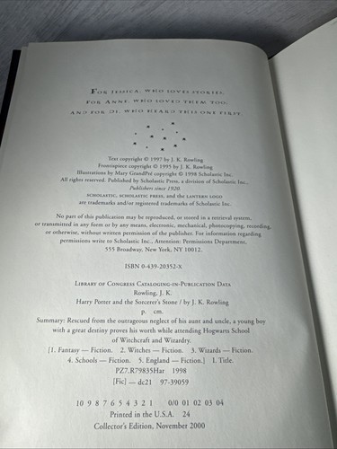 Harry Potter and The Sorcerer's Stone Collectors Edition 1st Edition 1st Print - Picture 4 of 14