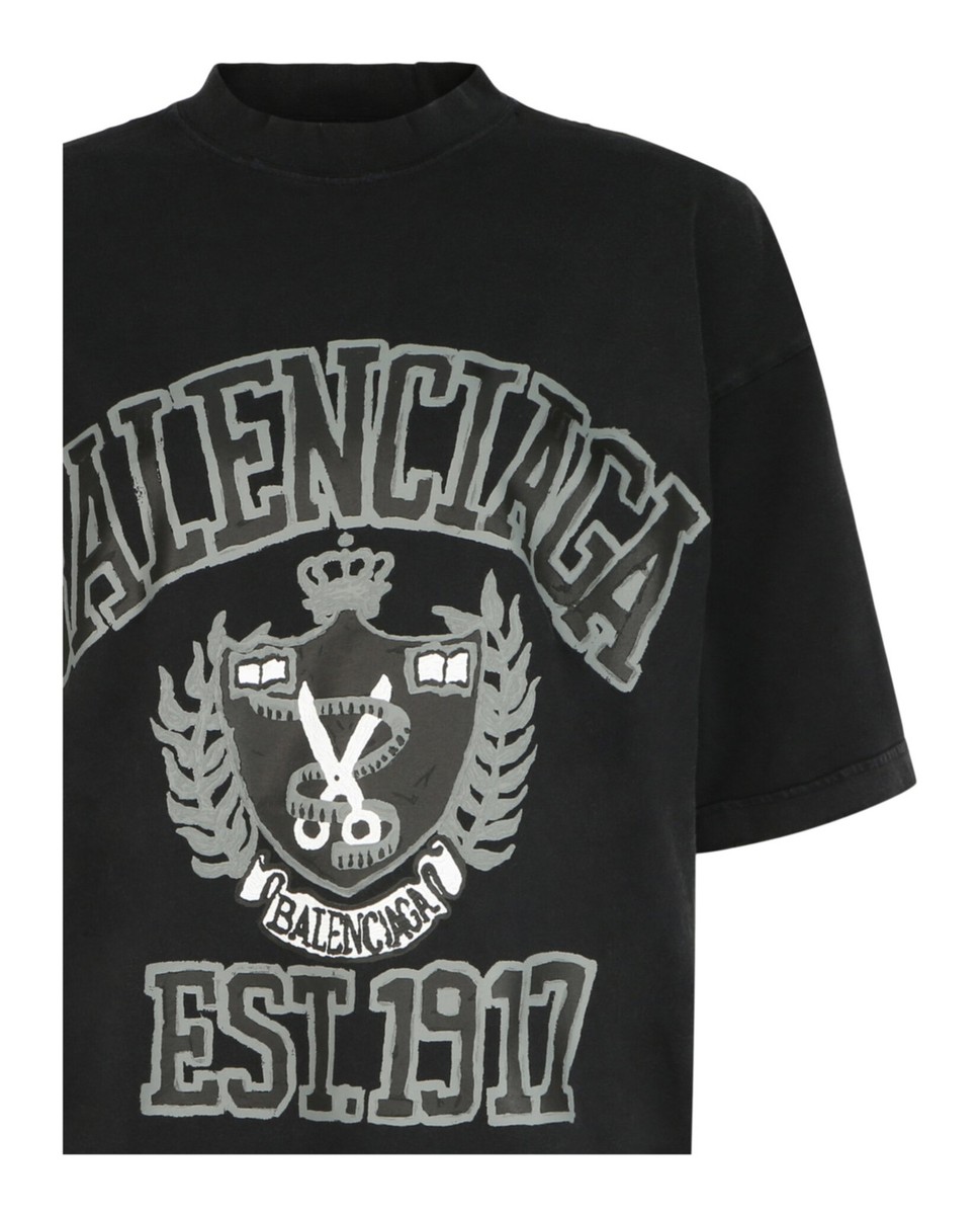 Balenciaga Womens Oversized College Logo T-Shirt | eBay