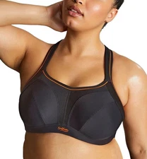 New  Sculptresse By Panache Size 36G Black  Full Figure Wire Sports Bra