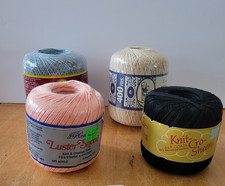 J  P Coats Grandma's Best South Maid Crochet Thread Mixed Lot of 4 NOS