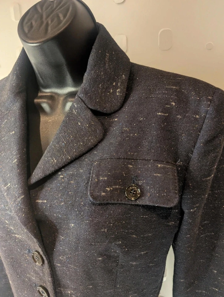 Blazer Aquascutum London azul marino mezcla lana Reino Unido 12 chaqueta clásica a medida Foto 4 de 4