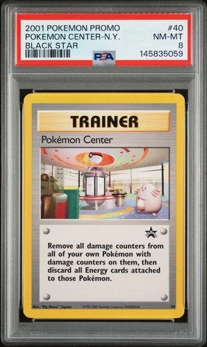 2001 POKEMON PROMO BLACK STAR #40 POKEMON CENTER-N.Y. PSA 8