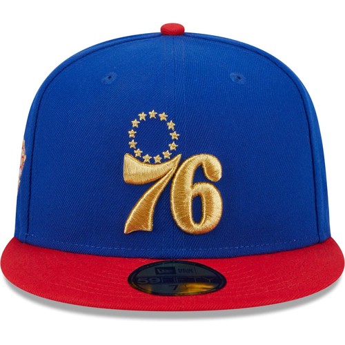 Men's New Era Royal/Red Philadelphia 76ers Gameday Gold Pop Stars 59FIFTY Fitted - 第 2/6 張圖片