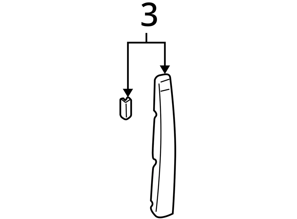 Aplique Pontiac Bonneville 2000-2005 ASM FRT S/D WDO F 10359502 - NUEVO OEM Foto 3 de 3