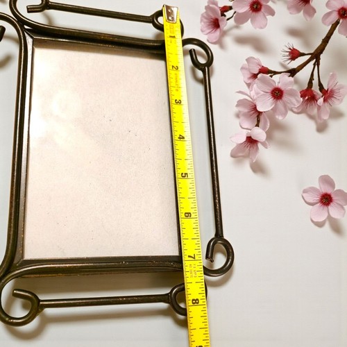 Scrolled Bronze Metal Easel Photo Frame 4x6 Inches With Back Stand - Picture 5 of 9