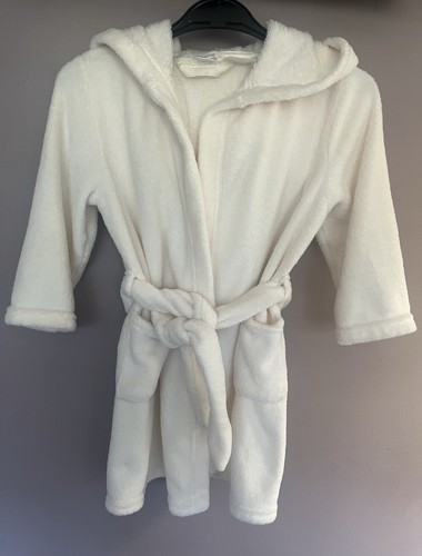 H&M HOME GIRLS WHITE FLUFFY UNICORN DRESSING GOWN - AGE 4-6 YEARS - Imagen 2 de 7