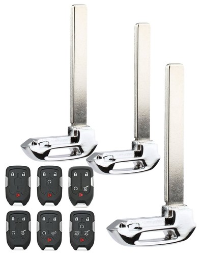 New Replacement Chevy GMC Remote Smart Key Fob Emergency Blank Blade - Picture 2 of 6