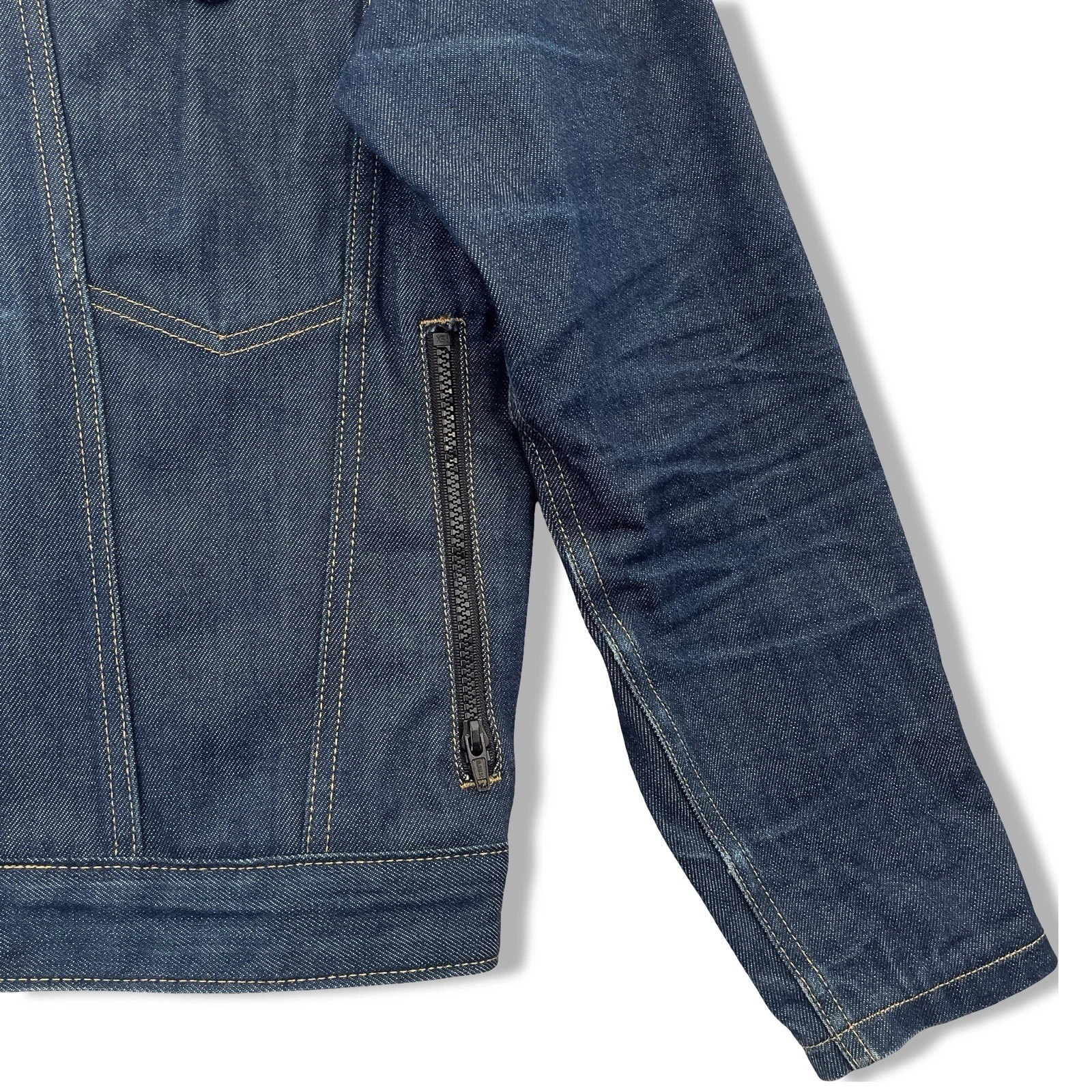 Hebtroco Lucky13 Selvedge Denim Jacket Men's Medium Navy image 3