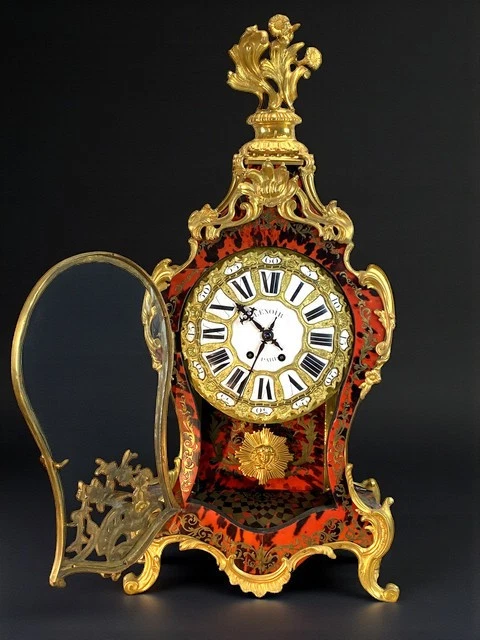 CARTEL " BOULLE " EPOQUE NAPOLEON III DE STYLE LOUIS XIV ECAILLE ET BRONZE DORÉ - Photo 2/4