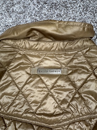 Ralph Lauren Quilted Vest Womens Medium Nylon Snap Button Pockets Adjustable - Picture 10 of 15