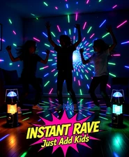 Improvements 4-pack 4-in-1 Lanterns with Flame & Party Lighting - 