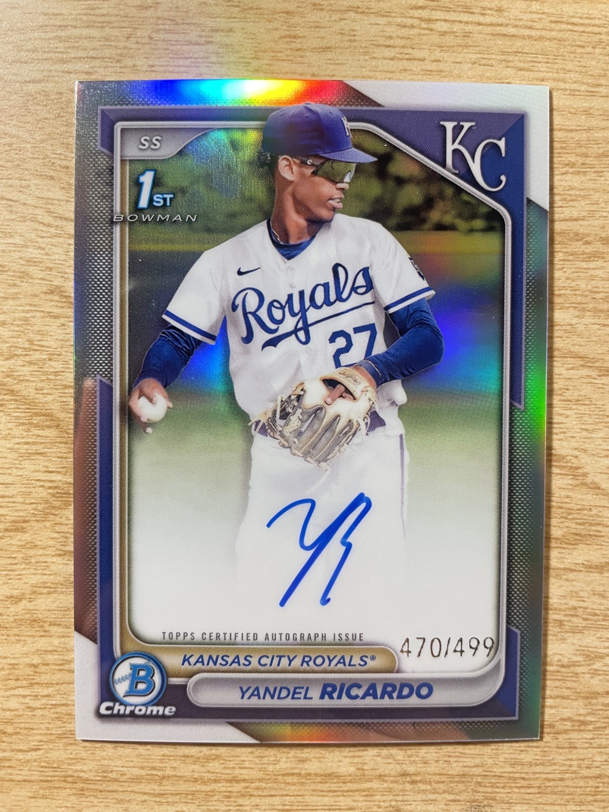 2024 Bowman Chrome - Yandel Ricardo #CPA-YRI 1st Bowman Refractor Auto 470/499