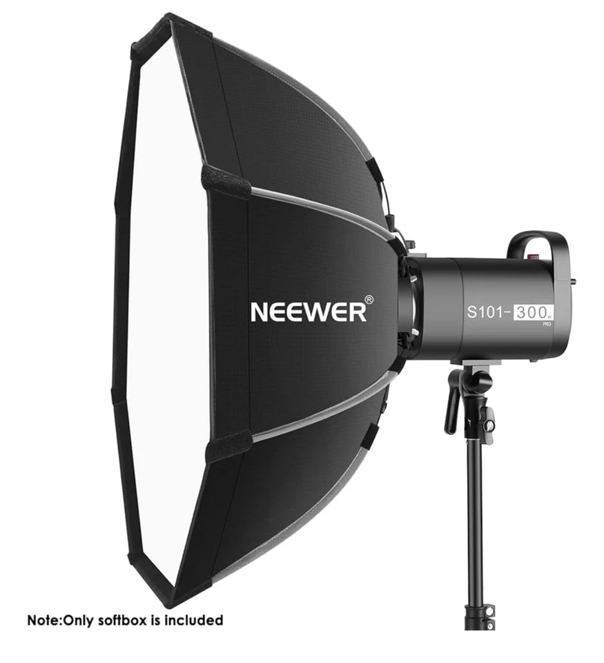 Caja blanda octogonal NEEWER 26""/65 cm liberación rápida, con bolsa de transporte Bowens Mount Foto 4 de 4