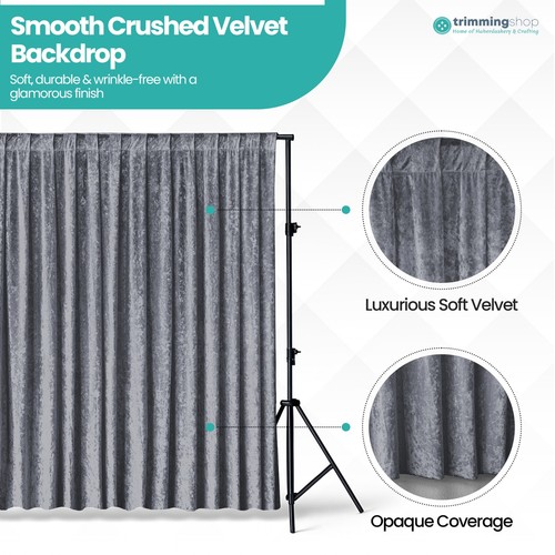 Party Stage Crushed Velvet Backdrop Curtains for Wedding Ceremony Drapes Party - Picture 87 of 123