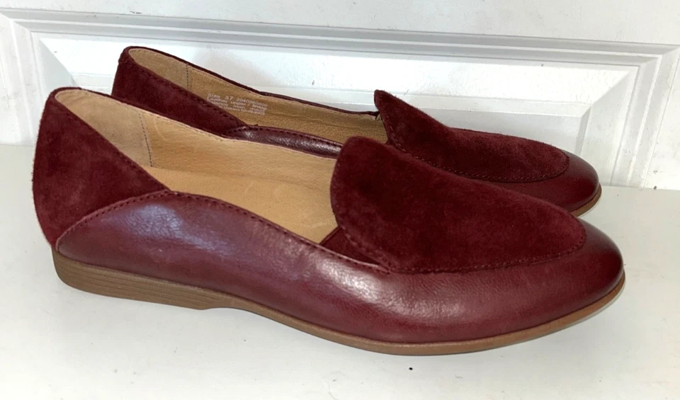 Mocassim feminino Dansko de renda tamanho liso 39/8.5 Borgonha novo com etiquetas - Imagem 3 de 4