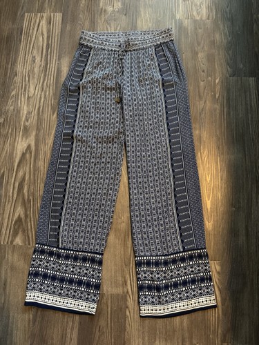 Pantalones harén Ava Christine pequeños pierna recta azul - Imagen 2 de 6