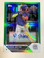 2023 Topps Pro Debut Baseball Manuel Beltre PD-183 Green Auto #d 06/99