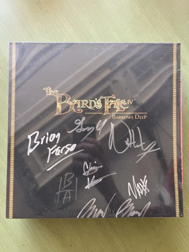 Sealed THE BARD'S TALE IV 4 BARROWS DEEP Collectors Ed KICKSTARTER Autographed