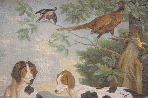 Throw Pillow Cover  - Hunting Dogs - Tapestry Woven Cushion Cover - 19x19 in New - Picture 9 of 9