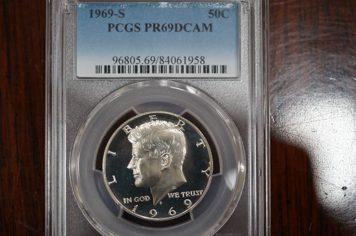 PCGS Certified PR 69 Graded 1969 Kennedy US Half Dollars (1964-Now