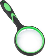 10X Shatterproof Magnifying Glass 10X Large Handheld Magnifying Glass for Senior