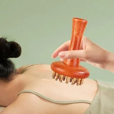 Handheld Massager Lightweight Wooden Massage Comb for Neck Back Shoulder